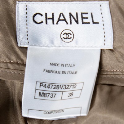 Chanel Metallic Lamé Cropped Pants M