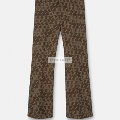 FENDACE FF FLARED JACQUARD PANTS