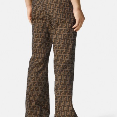 FENDACE FF FLARED JACQUARD PANTS